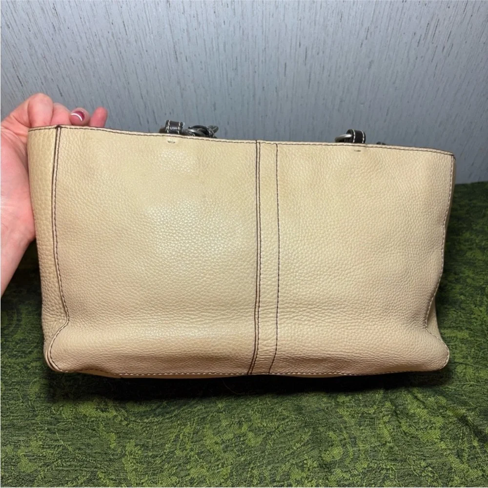 Coach purse east west Chelsea tan brown silver handbag - Picture 4 of 15